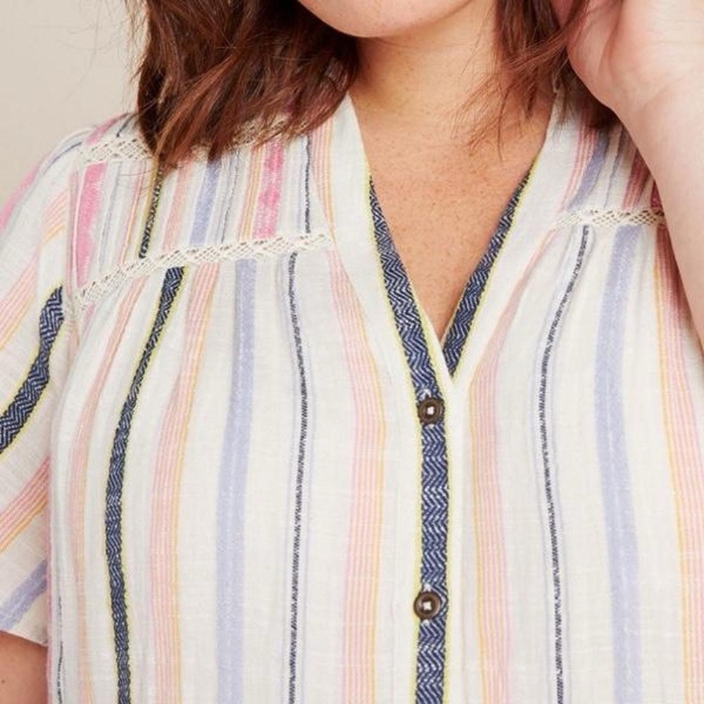 Anthropologie Georgina Tiered Striped
Shirtdress - Picture 3 of 8